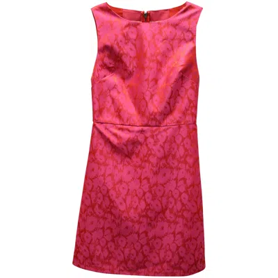 Alice And Olivia Alice + Olivia Leopard Print Sleeveless Dress In Pink Polyester