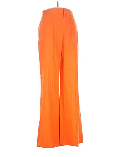 Pre-owned Alice And Olivia Alice + Olivia Linen Pants In Orange