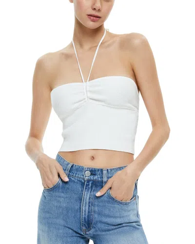 ALICE AND OLIVIA ALICE + OLIVIA LINNIE RUCHED HALTER TOP