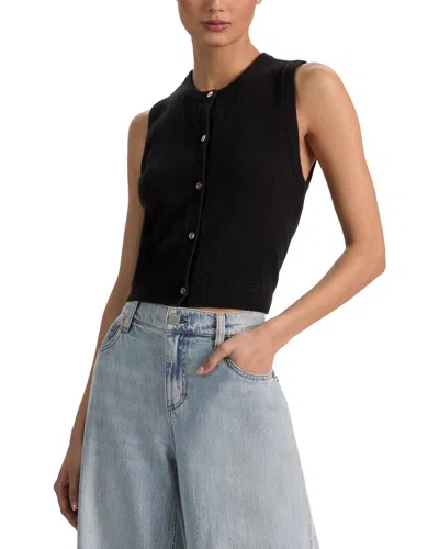 Alice And Olivia Alice + Olivia Loly Cashmere-blend Vest In Black