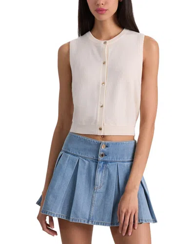 Alice And Olivia Alice + Olivia Loly Cashmere-blend Vest In White