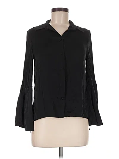 Pre-owned Alice And Olivia Alice + Olivia Long Sleeve Blouse In Black