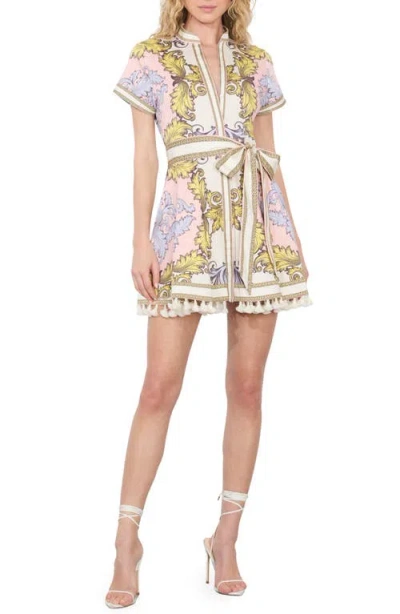ALICE AND OLIVIA ALICE + OLIVIA LUCY BELTED POPLIN MINIDRESS