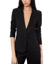 Alice And Olivia Alice + Olivia Macey Chino Fitted Blazer In Black