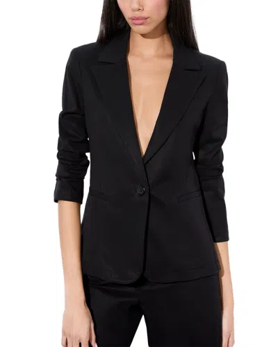 Alice And Olivia Alice + Olivia Macey Chino Fitted Blazer In Black