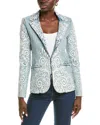 Alice And Olivia Women's Macey Filligree Denim Blazer In Blue