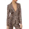 Alice And Olivia Macey Leopard Fitted Blazer In Catwalk