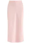 Alice And Olivia Maeve Mid-length Slip Skirt In Light Pink