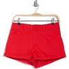 Alice And Olivia Maggie Mid Rise Vintage Shorts In Bright Ruby
