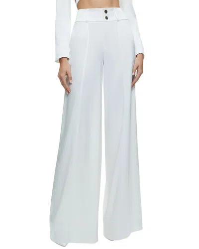 Alice And Olivia Alice + Olivia Mame High-rise Wide Leg Pant In White
