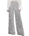 Alice And Olivia Mame Sequin Pant In Silver In Gray