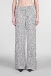 Alice And Olivia Mame Sequin Pant In Silver