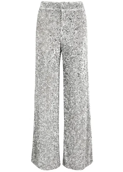 ALICE AND OLIVIA ALICE + OLIVIA MAME SEQUIN-EMBELLISHED WIDE-LEG TROUSERS
