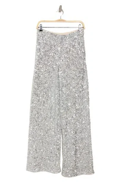 Alice And Olivia Alice + Olivia Mame Sequin Wide Leg Pants