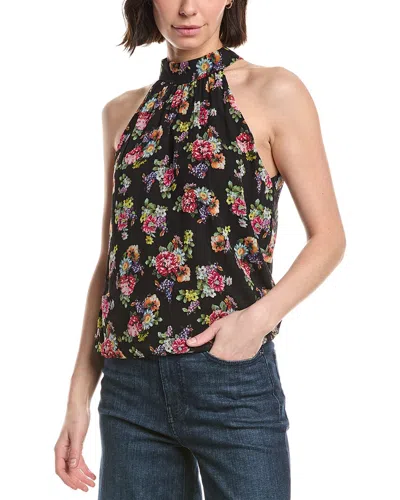Alice And Olivia Alice + Olivia Maris Halter Neck Gathered Top In Multi