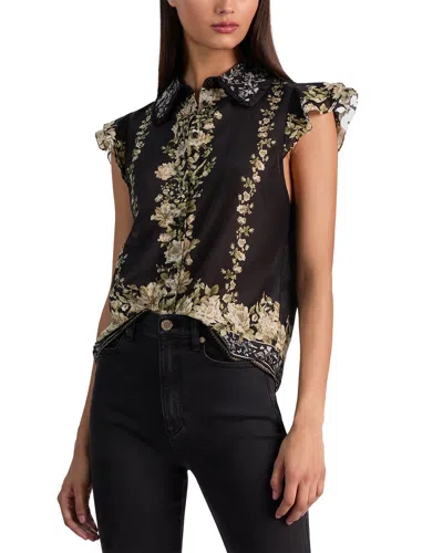 Alice And Olivia Alice + Olivia Martel Blouse In Black