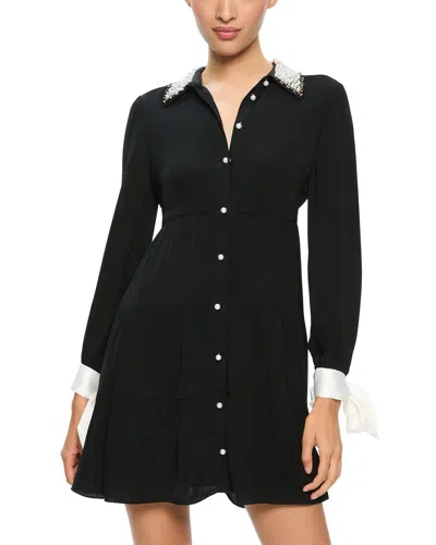 Alice And Olivia Alice + Olivia Meeko Shirtdress In Black