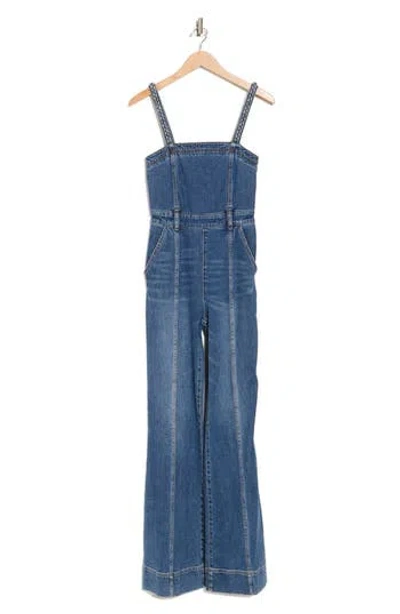 Alice And Olivia Alice + Olivia Melody Braid Strap Wideleg Jumpsuit In Lola Blue