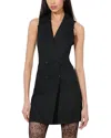 Alice And Olivia Alice + Olivia Meritt Linen-blend Dress In Black