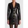 Alice And Olivia Michelle Button-front Mini Dress In Brown