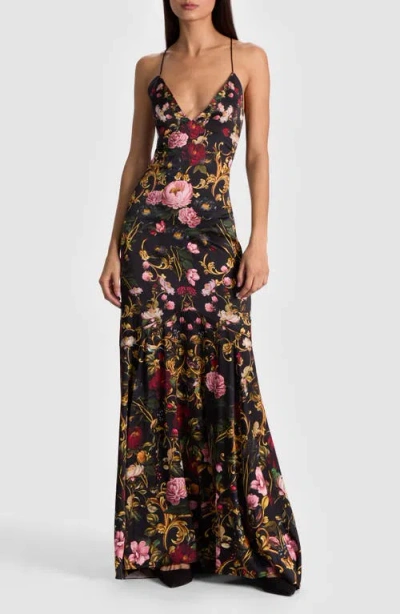 Alice And Olivia Alice + Olivia Milta Floral Mermaid Slipdress