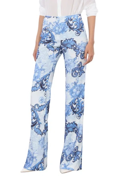 ALICE AND OLIVIA ALICE + OLIVIA MIXED PRINT FLARE BOOTCUT PANTS