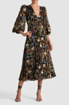 Alice And Olivia Mona Midi Dress In Multi