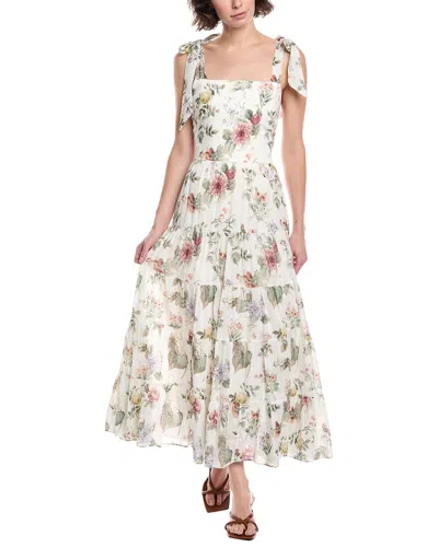 Alice And Olivia Monnie Tie Strap Tiered Maxi Dress In Multi
