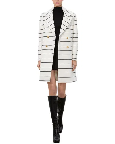Alice And Olivia Alice + Olivia Moore Wool-blend Peacoat