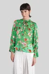Alice And Olivia Alice + Olivia Moranne  Blouse In Green