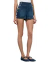 Alice And Olivia Alice + Olivia Narin Regular Fit Denim Short