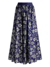 Alice And Olivia Alice + Olivia Nilda Cotton Maxi Skirt In Blue