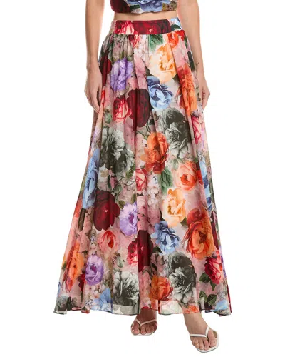 Alice And Olivia Alice + Olivia Nilda Silk-blend Voluminous Skirt In Multi