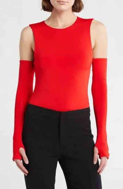 Alice And Olivia Alice + Olivia Olea Sculpting Cold Shoulder Bodysuit