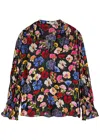 Alice And Olivia Onica Collared Blouse In Multicoloured