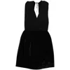 Alice And Olivia Alice + Olivia Open Back-tie Dress In Black Silk In Black