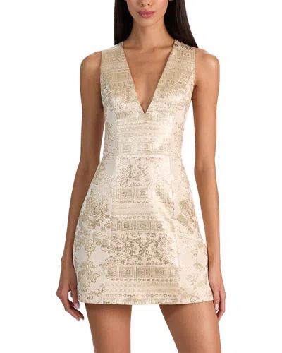 Alice And Olivia Alice + Olivia Pacey Lantern Dress In Gold