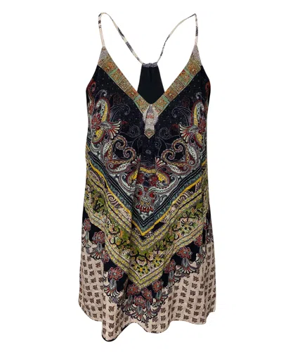 Alice And Olivia Alice + Olivia Pattern Mini Dress In Multicolor Print Silk