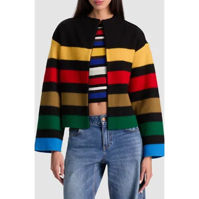 ALICE AND OLIVIA ALICE + OLIVIA PEARSON STRIPE WOOL JACKET