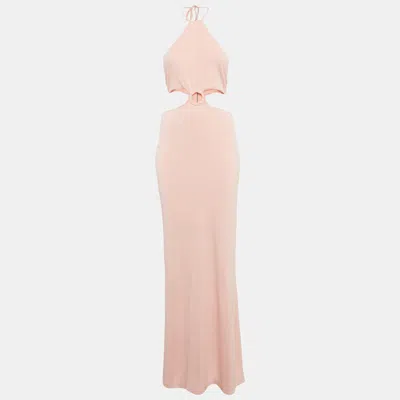 Alice And Olivia Alice + Olivia Pink Jersey Marguerite Cut-out Maxi Dress