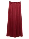 Alice And Olivia Alice + Olivia Pleated, Belt Loops, Concealed Fly In Burgundy