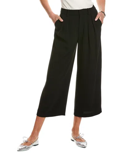 Alice And Olivia Alice + Olivia Pompey High-rise Gaucho Pleat Pant In Black