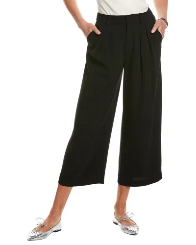 Alice And Olivia Trish Satin Wide-leg Pants In Black