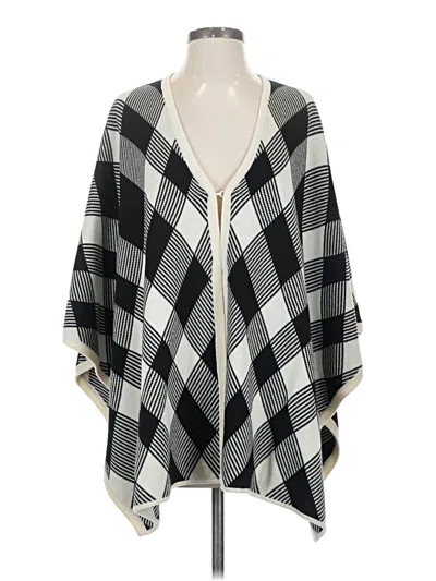 Pre-owned Alice And Olivia Alice + Olivia Poncho In Black