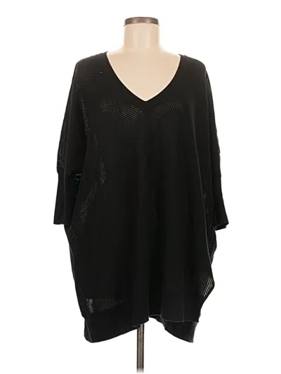 Pre-owned Alice And Olivia Alice + Olivia Poncho In Black
