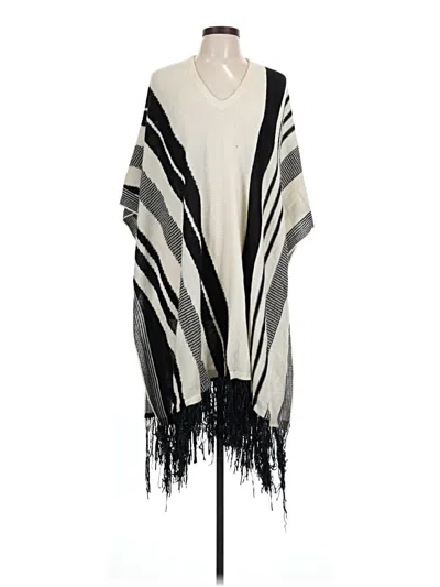 Pre-owned Alice And Olivia Alice + Olivia Poncho In Ivory