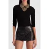 Alice And Olivia Porla Collared Sweater In Multi