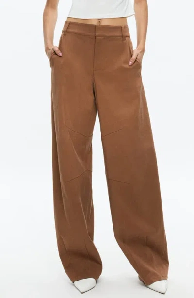 Alice And Olivia Alice + Olivia Porter Low-rise Balloon Trouser In Camel