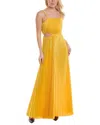 Alice And Olivia Powell Pleated Cutout Satin Wide-leg Jumpsuit