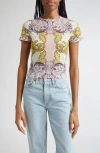Alice And Olivia Day Dreamer Tess Crewneck Tee In Multi